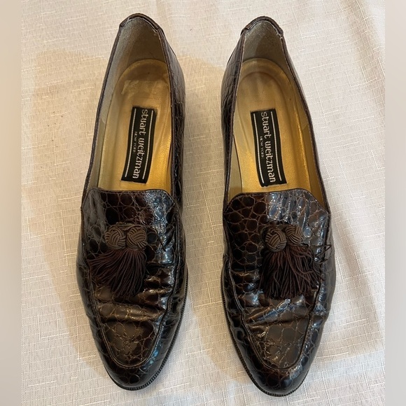 STUART WEITZMAN Vintage Women’s Loafers with Tassels on Toe, Size 7 1/2. - Picture 1 of 8